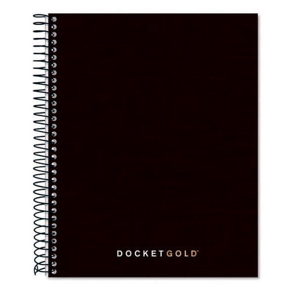 Docket Gold Planner, 1 Subject, Narrow Rule, Black Cover, 8.5 X 6.75, 70 Sheets | Bundle of 2 Each