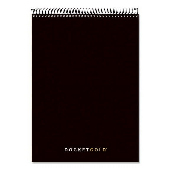 Docket Gold Planner Pad, Project-Management Format, Medium/college Rule, Black Cover, 70 White 8.5 X 11.75 Sheets | Bundle of 2 Each