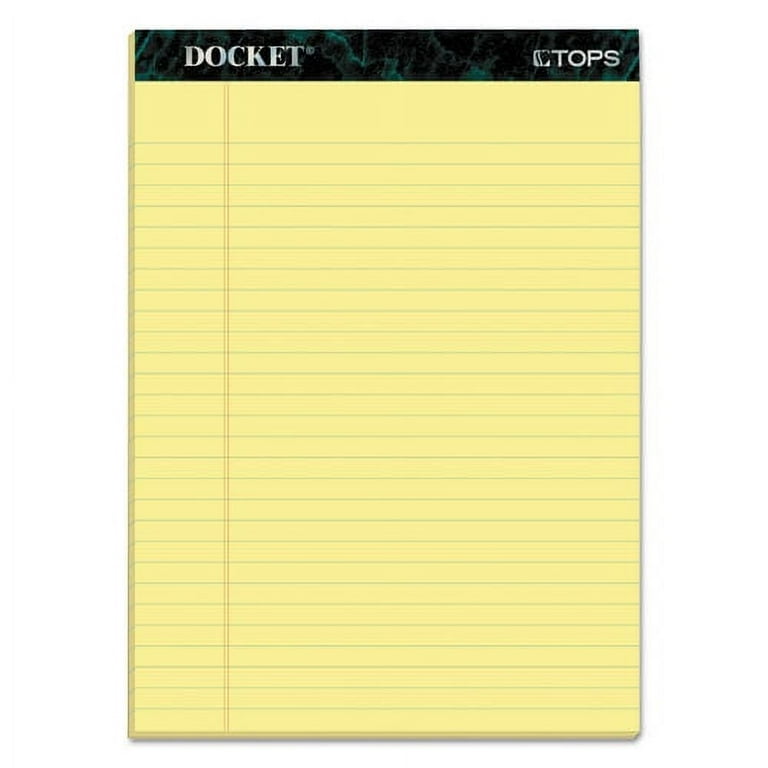 Docket Ruled Perforated Pads, Wide/Legal Rule, 50 White 8.5 x 11.75 Sheets, 12/Pack Docket Ruled Perforated Pads, Wide/Legal Rule, 50 White 8.5 x 11.75 Sheets, 12/Pack