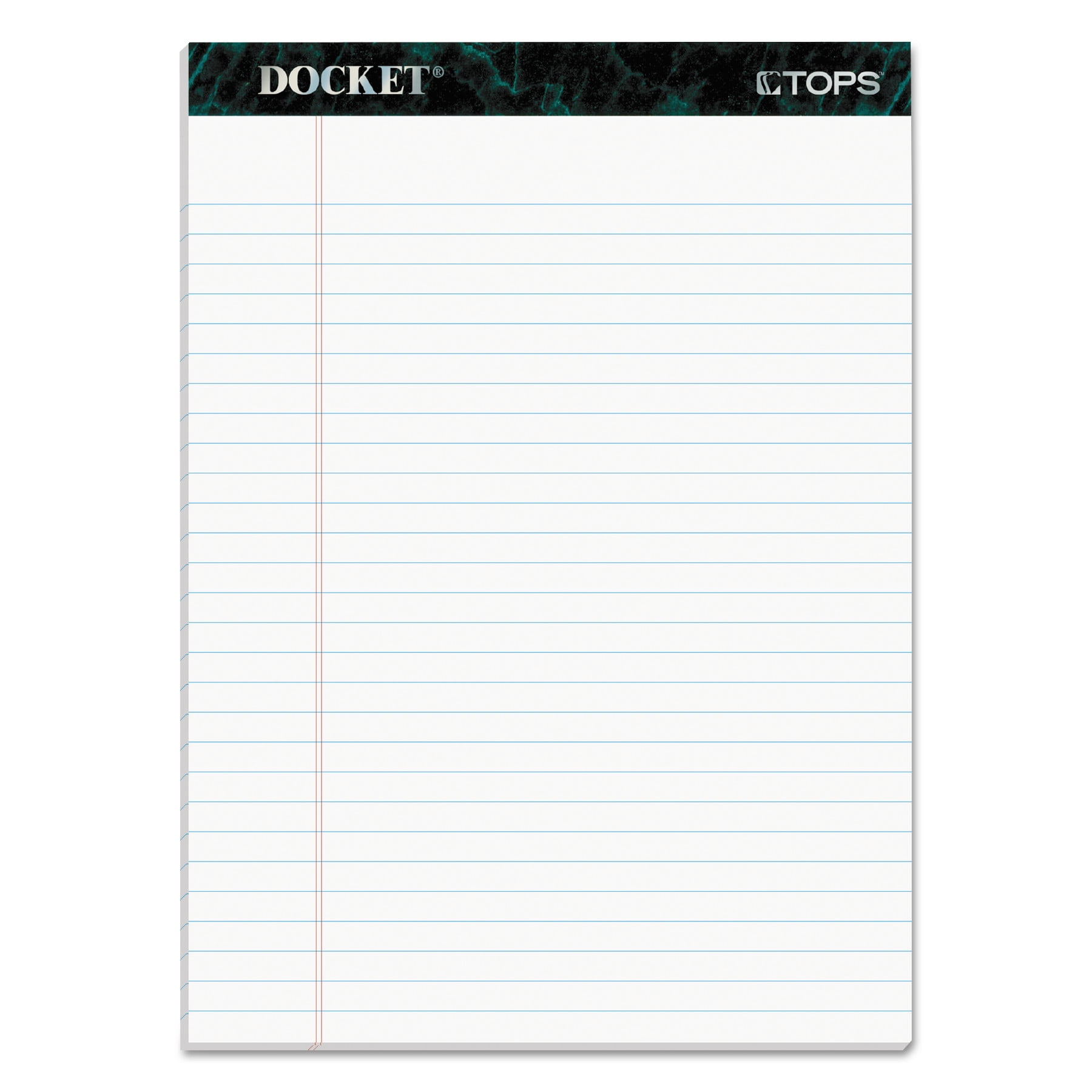 Docket Ruled Perforated Pads, Wide/Legal Rule, 50 White 8.5 x 11.75 Sheets, 6/Pack Docket Ruled Perforated Pads, Wide/Legal Rule, 50 White 8.5 x 11.75 Sheets, 6/Pack