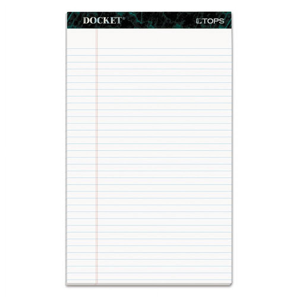 Docket Ruled Perforated Pads, Wide/legal Rule, 50 White 8.5 X 14 Sheets ...