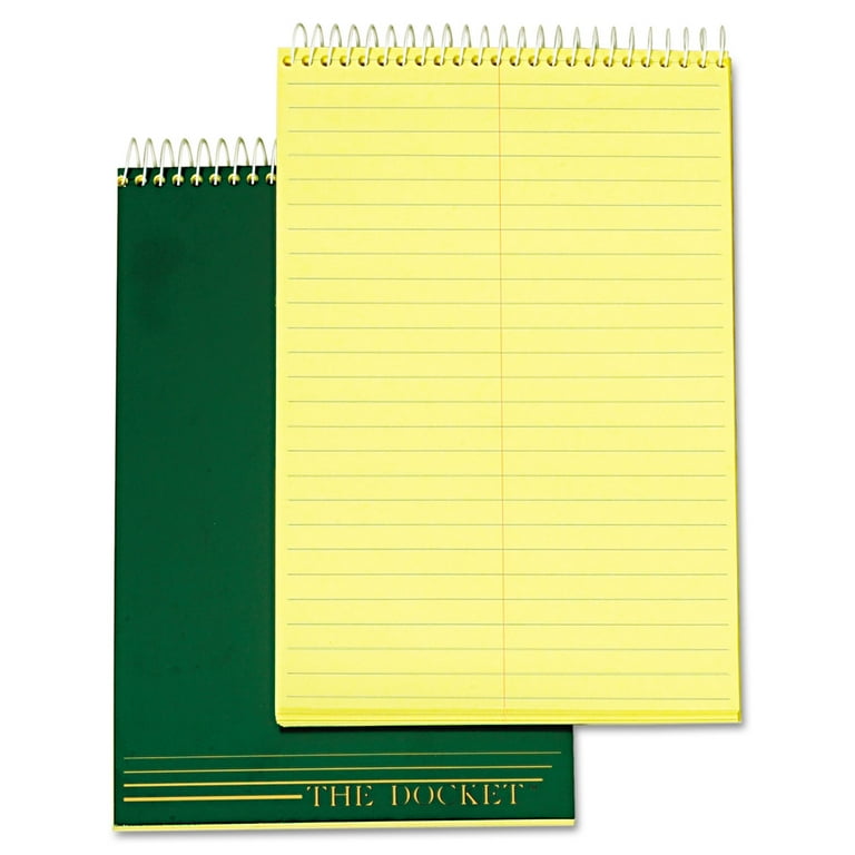 Docket Steno Pad, Gregg Rule, Forest Green Cover, 100 Canary-Yellow 6 x 9 Sheets Docket Steno Pad, Gregg Rule, Forest Green Cover, 100 Canary-Yellow 6 x 9 Sheets