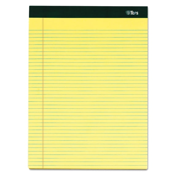 Docket Writing Pads,8.5 x 11.75 inches,100 Sheets per Pad,6-Pack,Canary