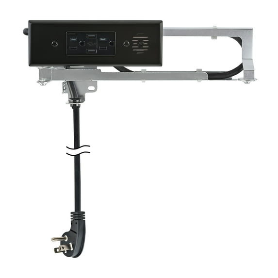 Docking Drawer Blade In-Drawer Cabinet & Furniture Drawer Slides with (2)15 amp AC, (2)USB-A ports