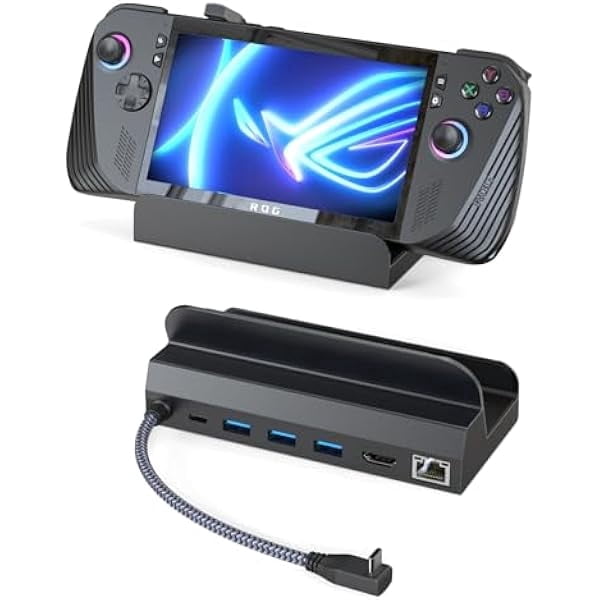 Docking Station 4K@120Hz for ROG Ally X/Steam Deck OLED/Legion Go (S) /MSI Claw, 6-in-1 Steam Deck Dock with HDMI 2.1, 3*USB-A 3.0, Gigabit Ethernet, 100W Charge for Steam Deck LCD