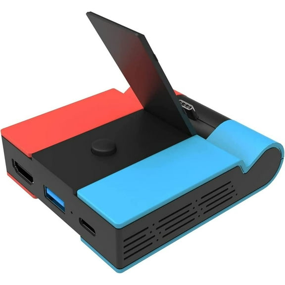 Docking Station Charging for Nintend Switch with Official Switch TV Dock 4K HD and Charger Travel Base Portable Stand Converter Power Type C USB 3.0 Port Adapter Charging Stand
