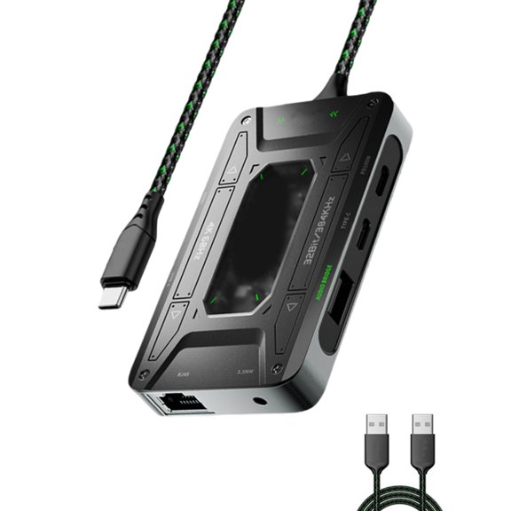 Docking Station For DS7/DS7pro Headphone Adapter PD100W 5Gbps Charging, 3.5mm Auditory Type-C Adapter 1000M For Game Pad