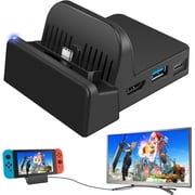 Docking Station for Switch/Switch OLED, Charging Dock 4K HD TV Adapter Charger Set Replacement Compatible with Official Switch Dock No Charging Cable