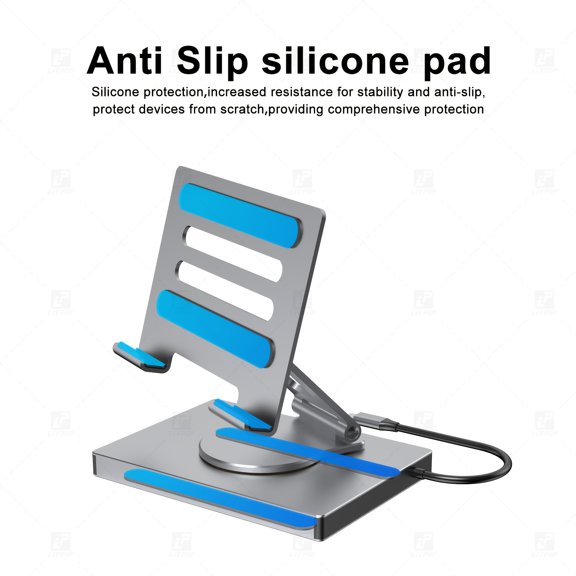 Compact Foldable Docking Station for iPad Pro with PD Charging, USB Ports, SD/TF Card Reader, and Audio Jack - Portable Hub Accessory for 13/12.9/11 Inch Models