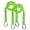NEON GREEN, variant on WavesRx DockingPal™ - Premium Bungee Dock Line 3 ft (2PK) | Elastic Docking Rope with Stainless Steel Carabiners Stretches from 3' to 5'
