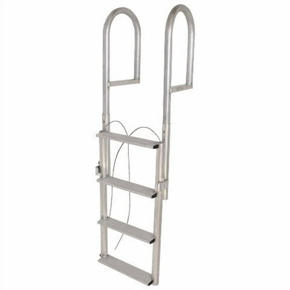Dockmate Boat Wide Dock Lift Ladder 4LLWDS-DM | 4-Step Aluminum