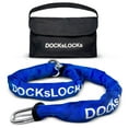 thumbnail image 1 of DocksLocks 3ft Weatherproof Cinch Style Security Chain (3ft/6ft/10ft) - Heavy Duty, Marine Grade Steel, Theft Prevention Strong Multi-Purpose Lock - 2.75 lbs, 1 of 5
