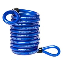 DocksLocks Coiled Security Cable 5ft Bicycle Lock, Black (No Lock)