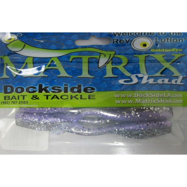 Dockside Bait & Tackle Matrix Shad 3 Fishing Lure, Midnight