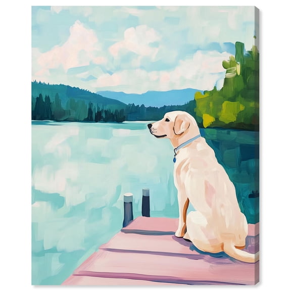 Dockside Companion Canvas Print Coastal Decor by Art Remedy, Gallery Wrapped, 16 x 20