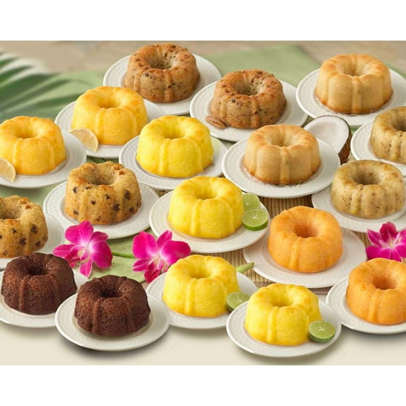 Dockside Market 18 Mini Tropical Bundt Cakes Perfect for Gourmet Snack