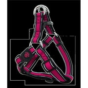 Doco DCA202-18L Dual Layer Air Mesh Reflective Step-In Harness Leash, Raspberry Pink - Large