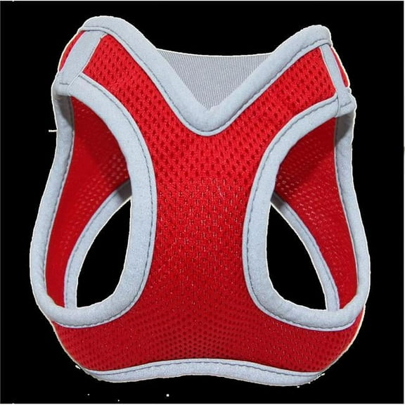 DOCO Dog Harness │ Athletica Puppy Harness for Small Dogs │ Heavy Duty No Choke Vest, Lightweight Reflective (Dogs Under 30 lbs) - Red, X-Small