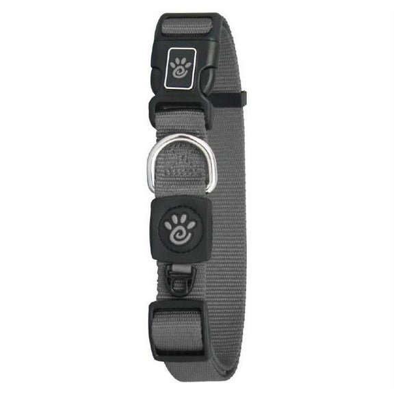 Doco DCSN1048-05S 4 ft. Signature Nylon Leash Dog Collar, Gray - Small