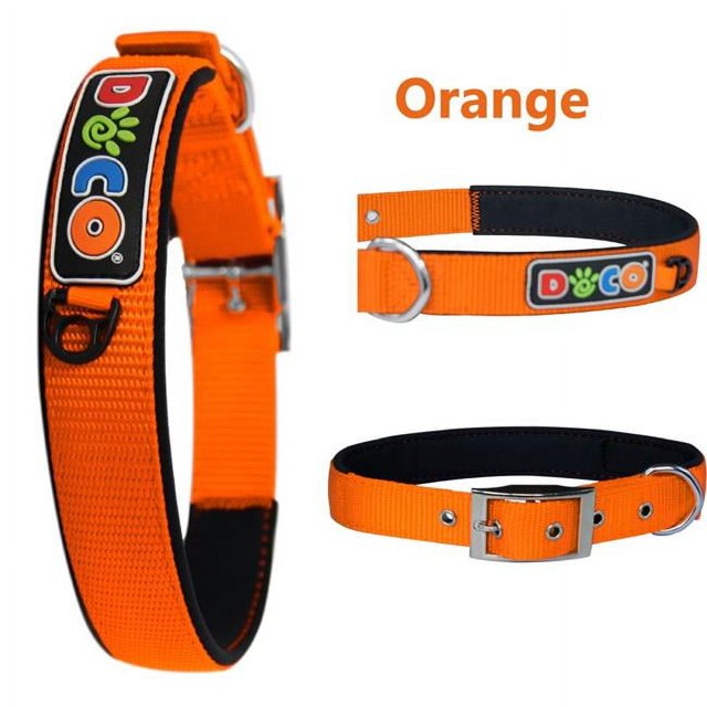 Doco DCSX2-08S Zinc Alloy Swivel Hook Dog Collar&#44; Orange - Small