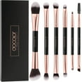 thumbnail image 1 of Docolor 12-in-6 Dual-Ended Makeup Brush Set - 6 Travel-Size Eye & Face Brushes with Case, 1 of 9