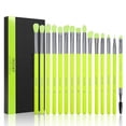 thumbnail image 1 of Docolor Eyeshadow Brush Set 15Pcs Neon Green Eyeshadow Blending Eyebrow Eyelash Eye Liners with Case, 1 of 11