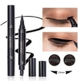 thumbnail image 1 of Docolor Liquid Eyeliner Stamp Double-sided Liquid Winged Eye Liner Pen Waterproof Smudgeproof Long Lasting Wing - Black, 1 of 9