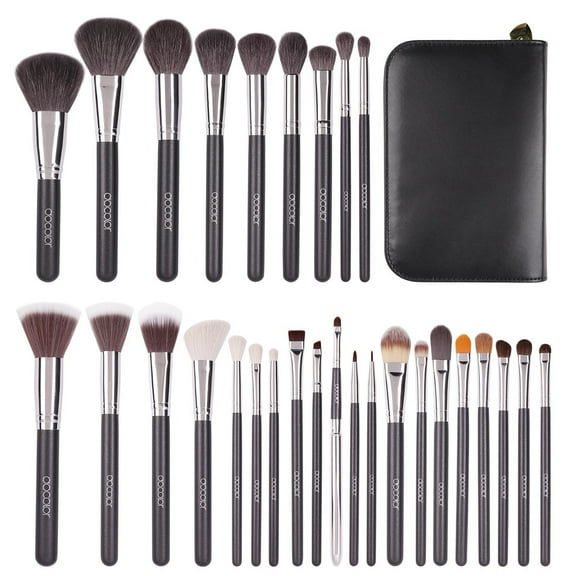 Docolor Makeup Brush Set 29Pcs Professional Brush Set Goat Hair Foundation Eyeshadow Kit with Case