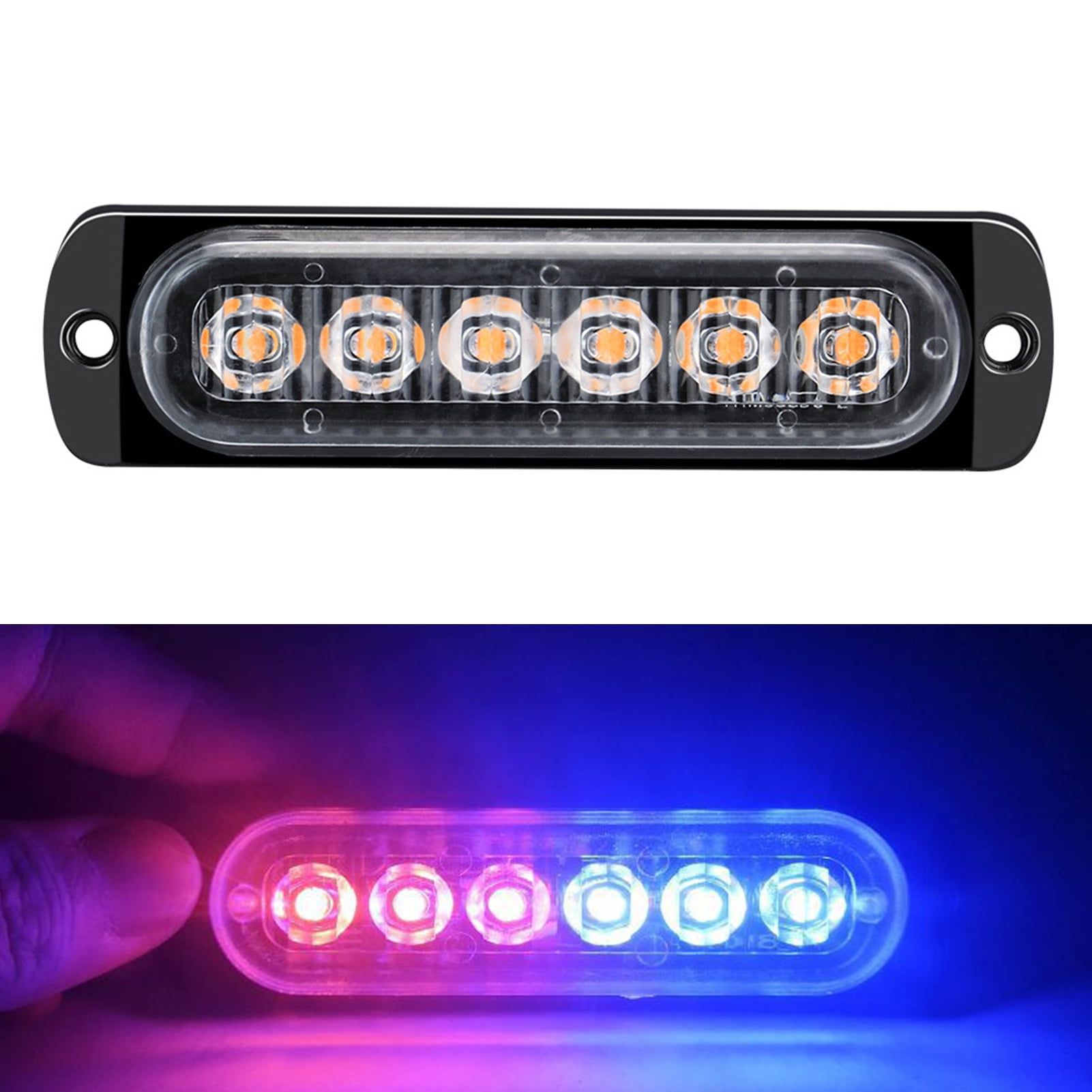 Docooler 1224V LED Strobe Warning Lights Warning Emergency Flashing