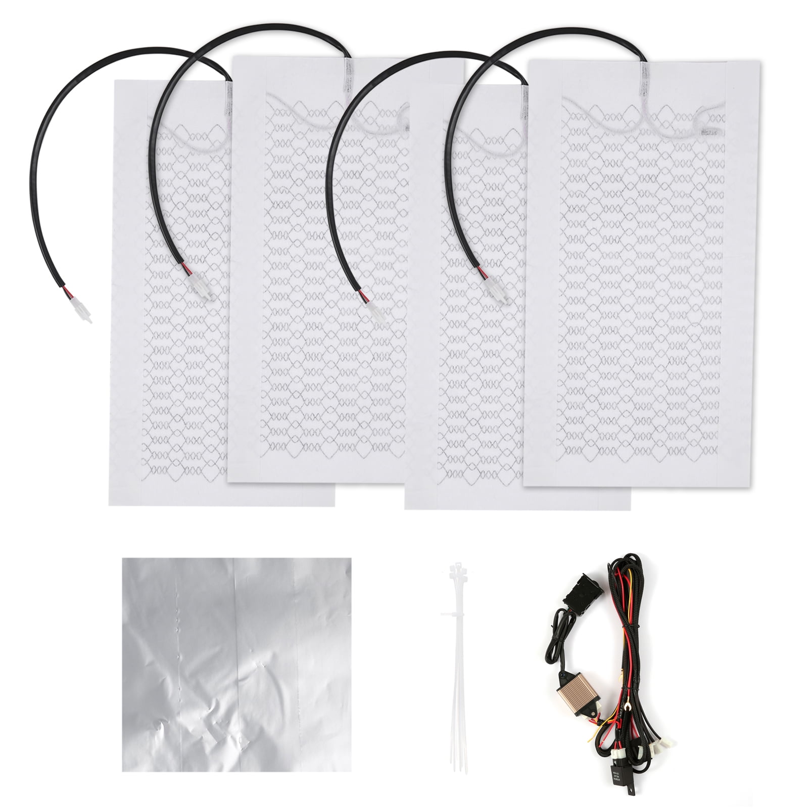 Docooler 12V Carbon Fiber Seat Heater Kit for 2 Seats with 5 Gears