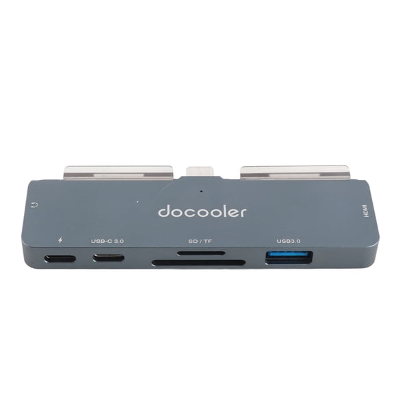 Docooler 7-in-1 Type-C Hub with USB 3.0 Audio HD Port TF SD Card Slots Compatible with iPad Pro Type-C Phone Tablet Laptop