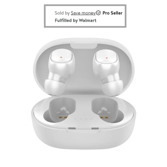 Docooler A6S pro Active Noise Cancellation Wireless In Ear Earbuds with Charging Case, White