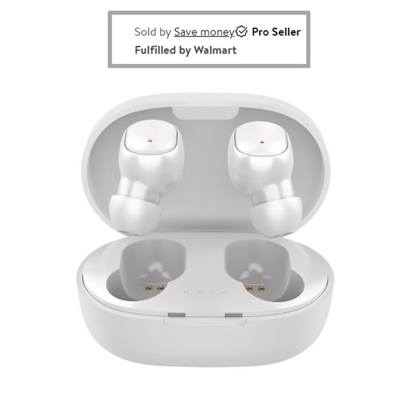 Docooler A6S pro Active Noise Cancellation Wireless In Ear Earbuds with Charging Case, White