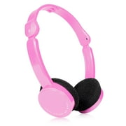 Docooler Kids Headphones 3.5mm Wired Over-ear Headphones Foldable Sports Headset Portable Earphones for Kids Student MP4 MP3 Smartphones Laptop Pink