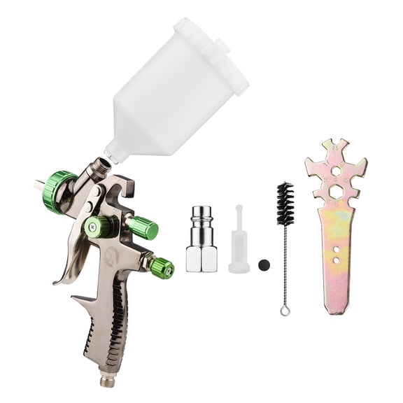 Docooler LVLP 1.3mm Air Spray Kit 600cc Fluid Cup Gravity Feed Air Paint Sprayer Mini Handheld 360-degree Paint Spraying for Car Furniture Surface Wall Painting DIY Models