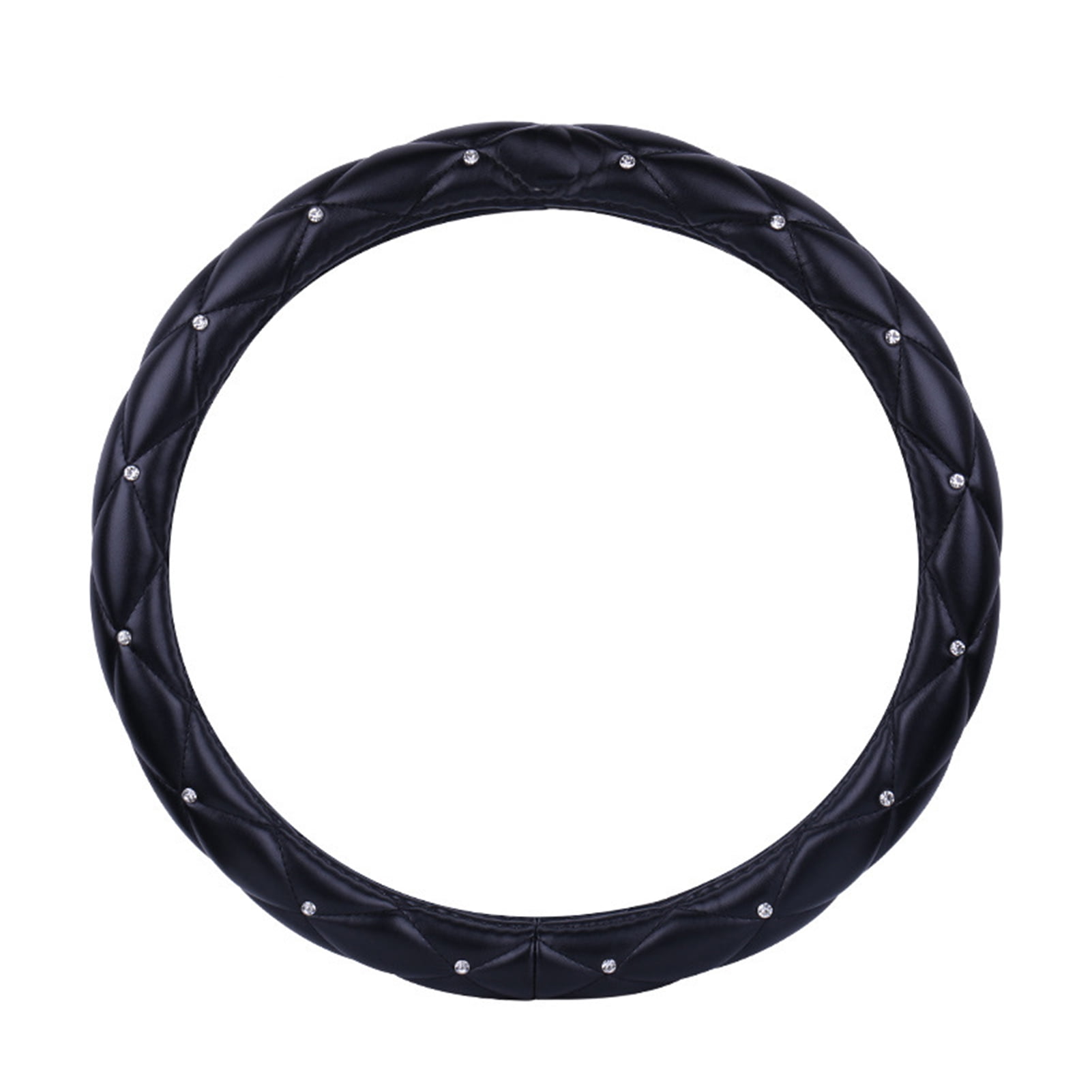 Docooler Universal Car Steering Wheel Cover with Crystal Diamond Black