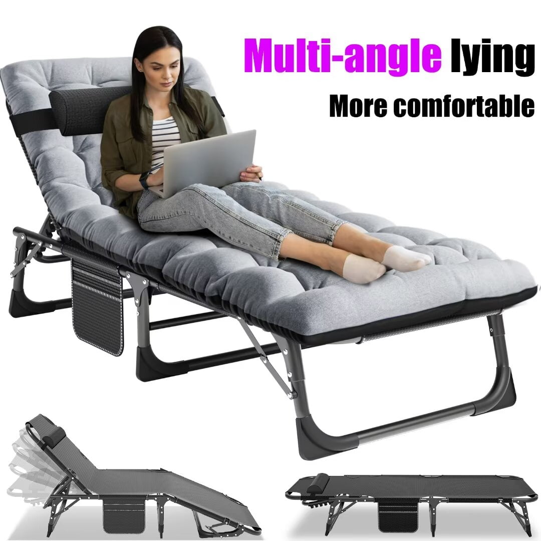 Docred 5Fold Camping cot for Adults & Kids, Adjustable Folding Bed