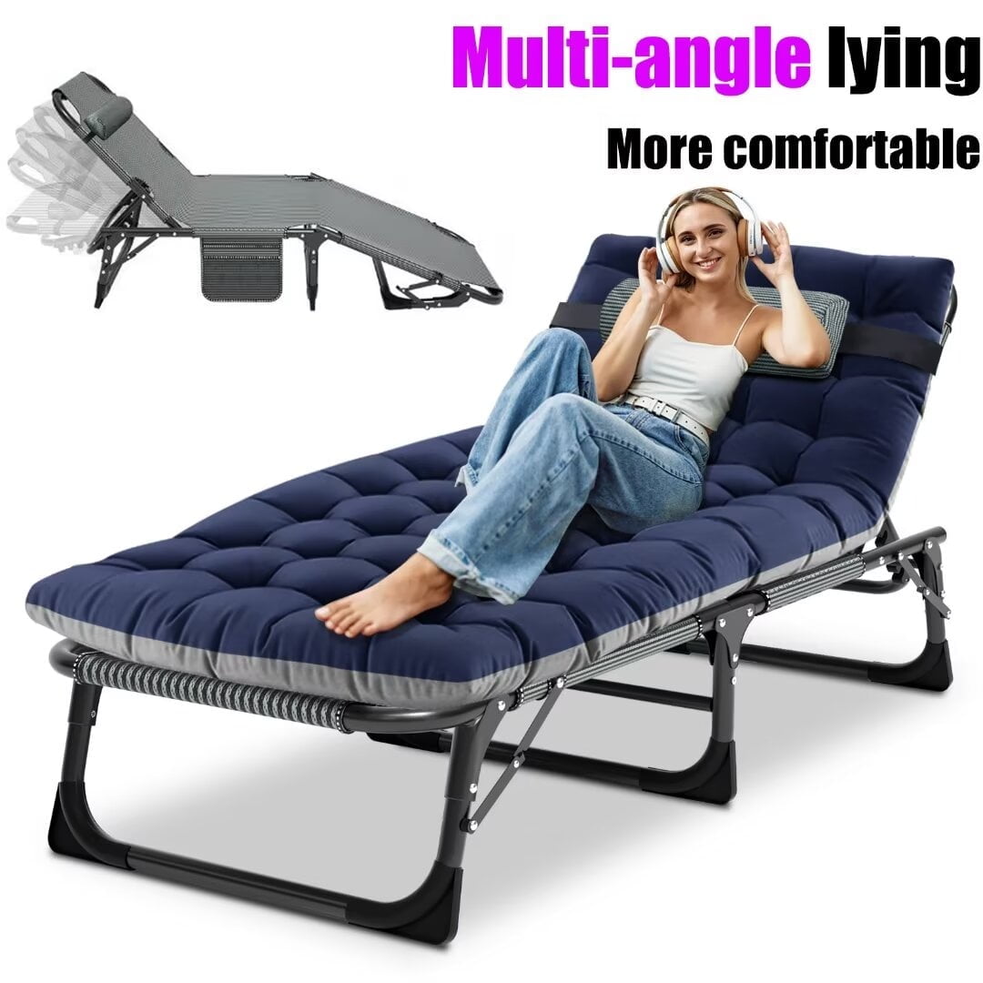 Docred 5Fold Camping cot for Adults & Kids, Adjustable Folding Bed