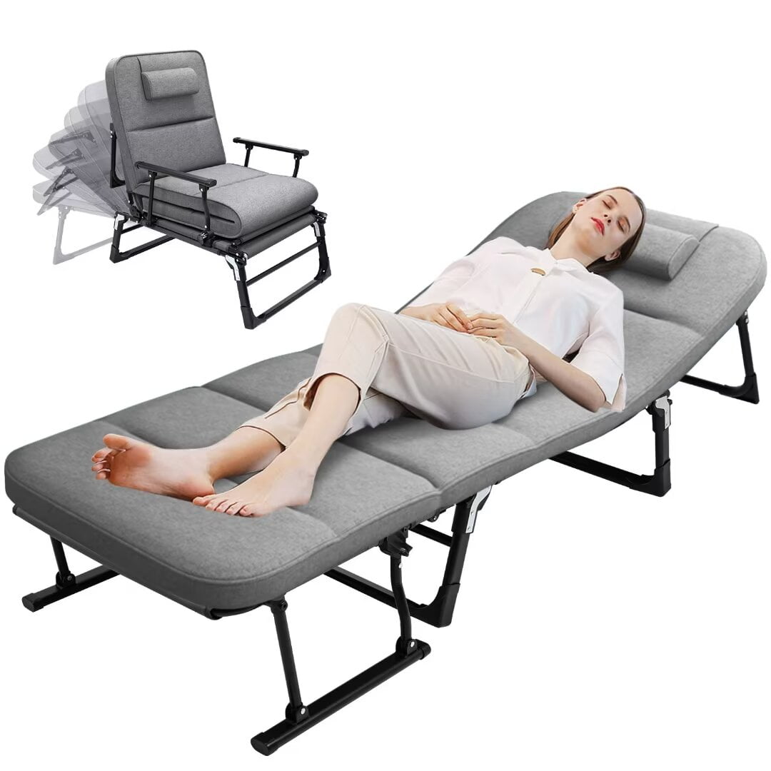 Docred 6Fold Sleeping Cots for Adults, Folding Chaise Lounge Chairs