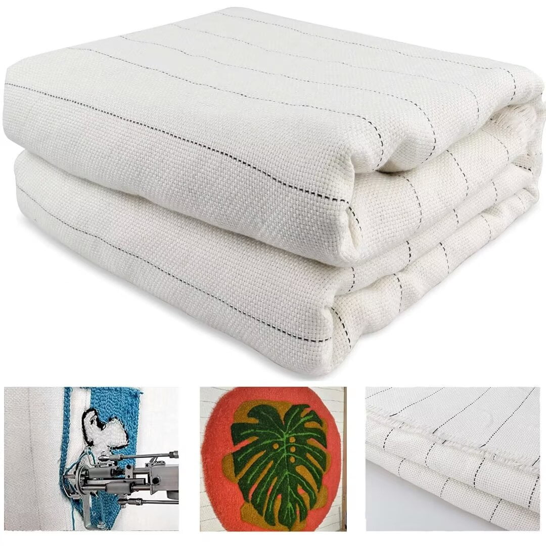 Docred 82''x 118'' Tufting Cloth, Primary Tufting Cloth with Marked