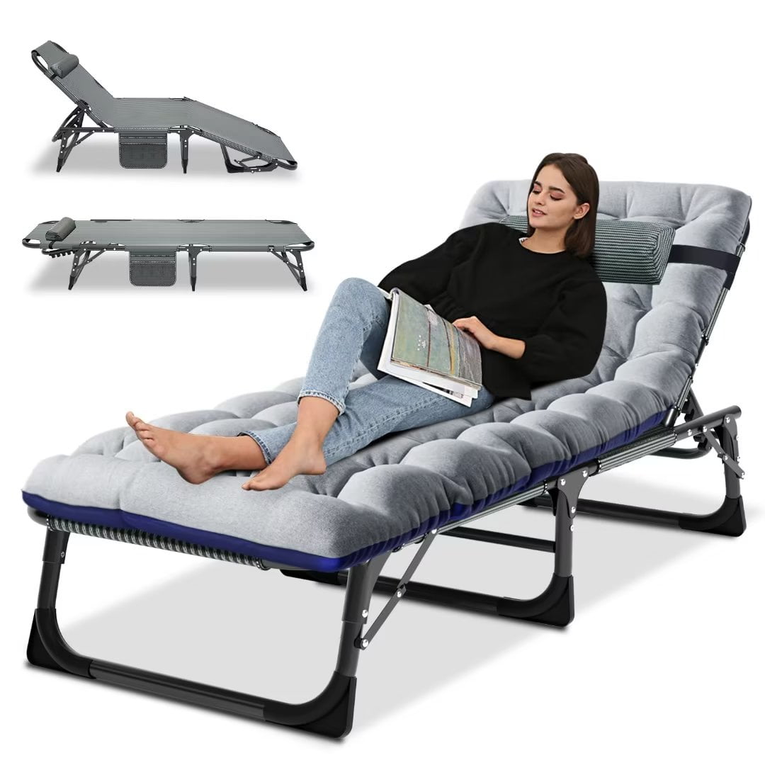 Docred Adjustable 4Position Camping Cots for Adults & Kids, Folding