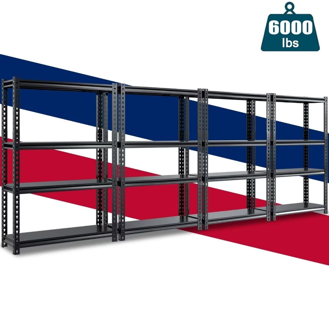 Docred Adjustable Metal Shelving Unit, 63"H Heavy Duty Shelving Utility