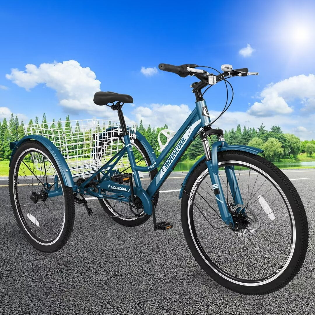 Docred 7 Speed Adult Mountain Tricycle 26 Inch Trike with Shopping Basket in Kosovo at 770 Rating 5