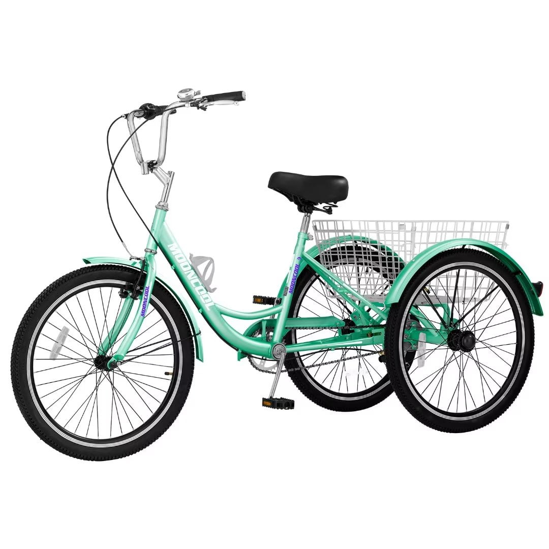 Docred Adult Tricycles 1-Speed 24 inch Adult Trikes 3 Wheel Bikes ...