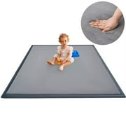 Docred Baby Play Mat for Floor - 80”x70” Play Mat for Playpen, 1.4” Thick Memory Foam, Tummy Time Mat, Soft Velvet Floor Mat, Large Non Slip Crawling Mat for Any Playroom,Tatami Mat