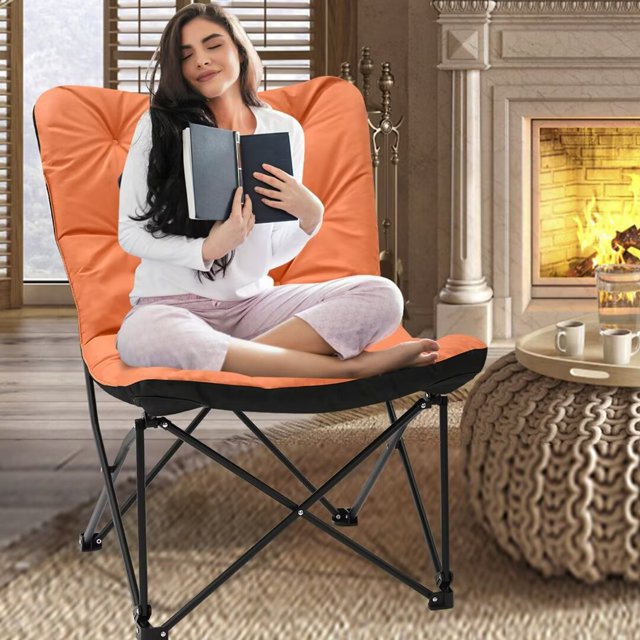 Docred Comfy Saucer Chair for Adults, Oversize Thicken Folding