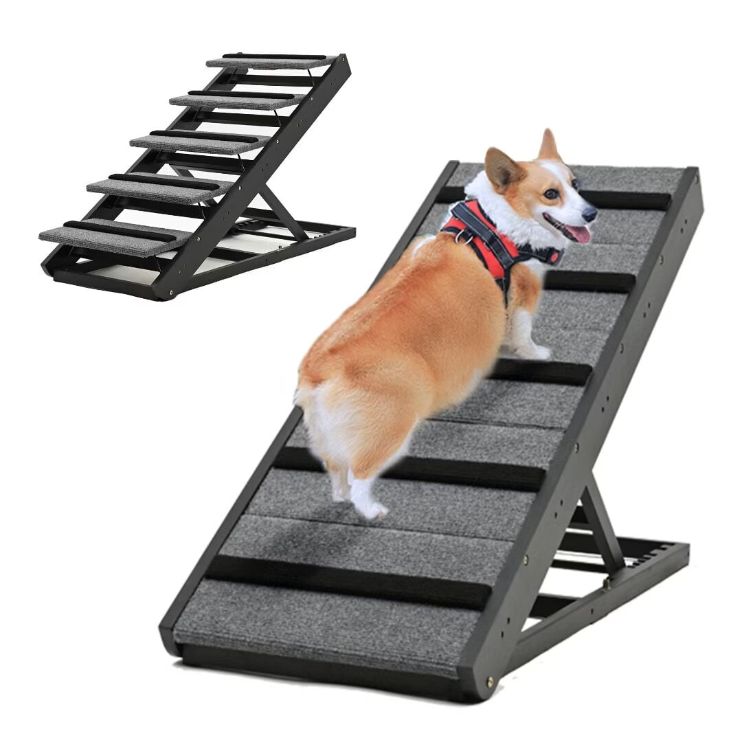 "Docred Adjustable Folding Doggy Ramp for Bed, Couch, SUV High