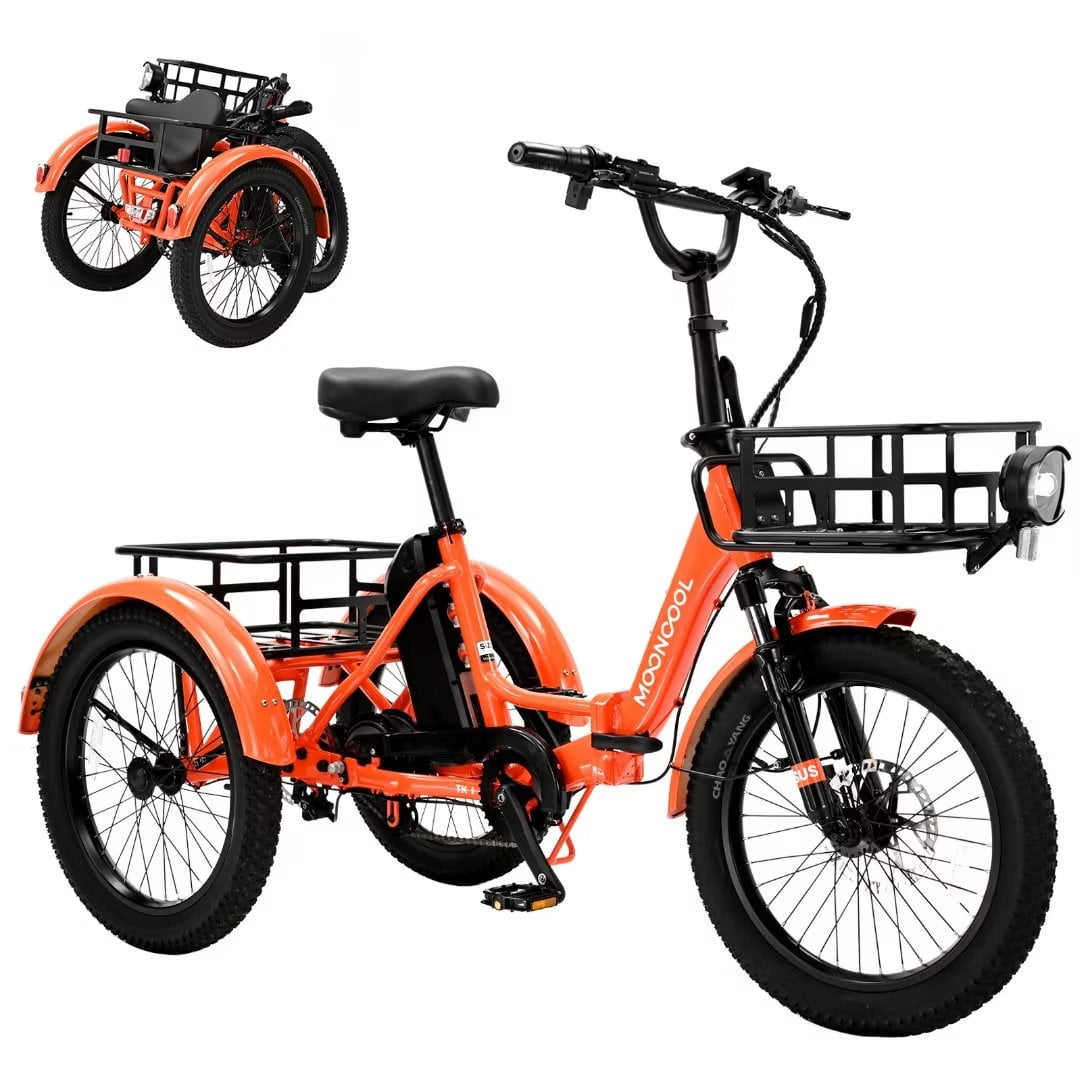 Docred Foldable Electric Trike for Adults, 500W 48V Electric Trike