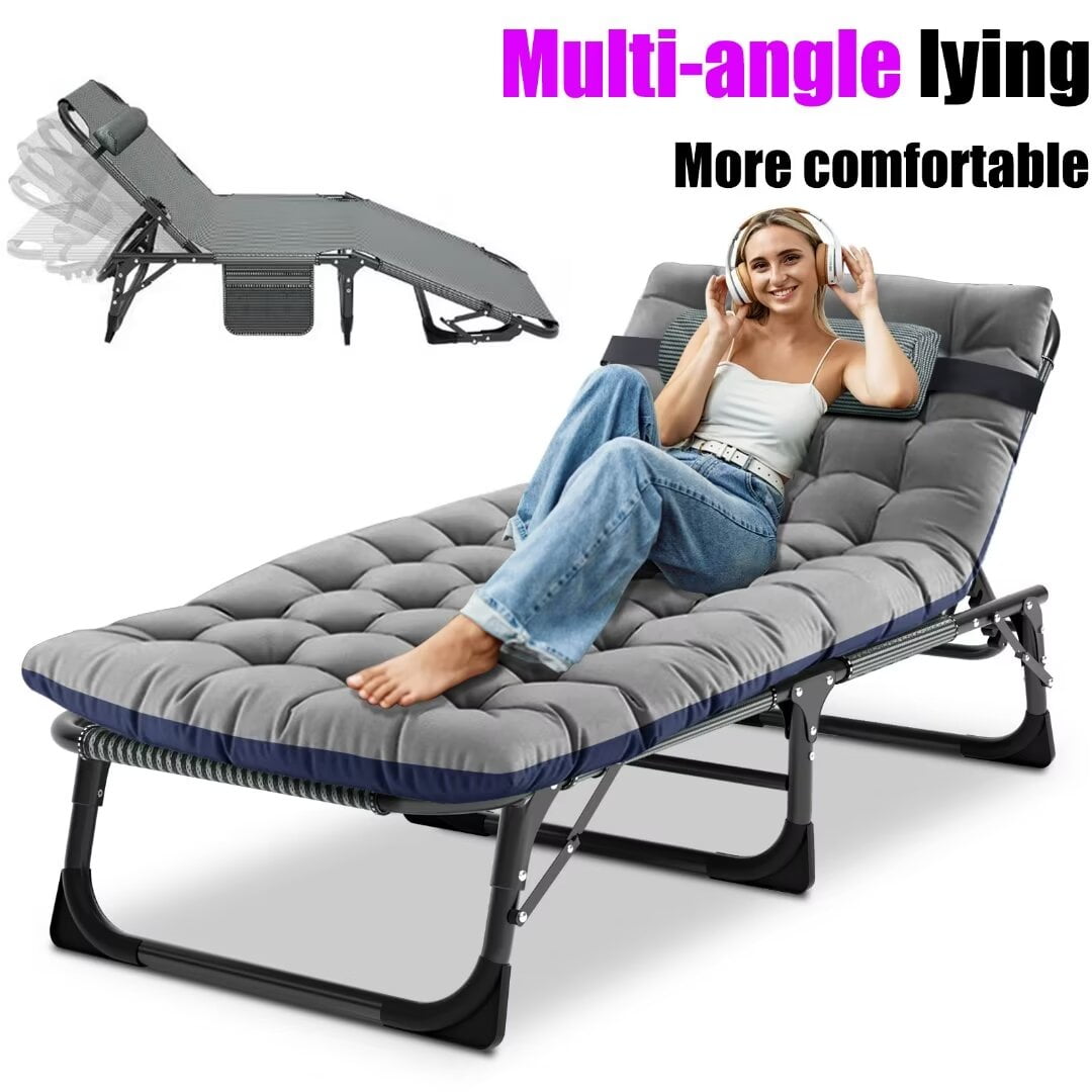 Docred 5 Fold Camping cot for Adults Kids Adjustable Folding