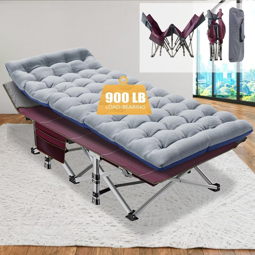 Docred Folding Camping Cot with Mattress,Fold Cots ,Portable Sleeping Bed,17 Pounds weight,over